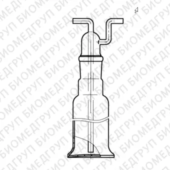 Склянка для промывания газов с пробкой, 250 мл, горловина 29/32, высота 273 мм, стекло, Россия, 1542