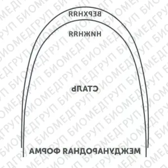 Дуги ортодонтические международная форма Нержавеющая сталь для нижней челюсти SS L .021x.025/.53x.64