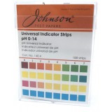 Индикаторная бумага pH 0-2,5, шаг 0,3/0,5, на пластиковой подложке, Johnson, 122.2С, 100 полосок