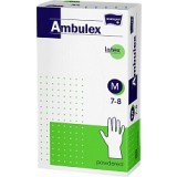 Перчатки медицинские Ambulex, диагностические из латекса, опудренные,  размер M, 100 шт.